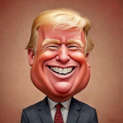 Donald Trump caricature photo generated by AI